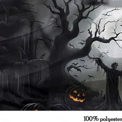 Halloween Men's Pumpkin Halloween Costumes Button Up Shirt Long Sleeve Horror Party Evening Wear Fall Winter Spring & Summer Shirt Collar 3D Print Black