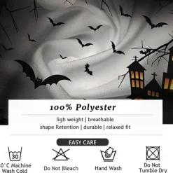 Halloween Men's Pumpkin Halloween Costumes Button Up Shirt Short Sleeve Horror Party Evening Wear Summer Camp Collar Cuban Collar Pocket 3D Print Black Blue Orange