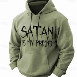 Halloween Men's Santa Claus Hoodie Hoodies Sweatshirt Fashion Daily Long Sleeve Hooded Christmas Black Blue Pocket 3D Print Fall Winter Designer