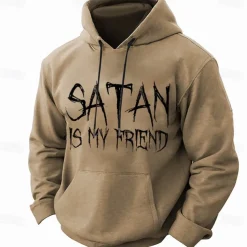 Halloween Men's Santa Claus Hoodie Hoodies Sweatshirt Fashion Daily Long Sleeve Hooded Christmas Black Blue Pocket 3D Print Fall Winter Designer