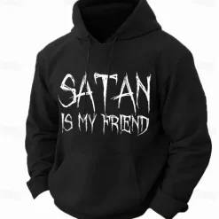 Halloween Men's Santa Claus Hoodie Hoodies Sweatshirt Fashion Daily Long Sleeve Hooded Christmas Black Blue Pocket 3D Print Fall Winter Designer