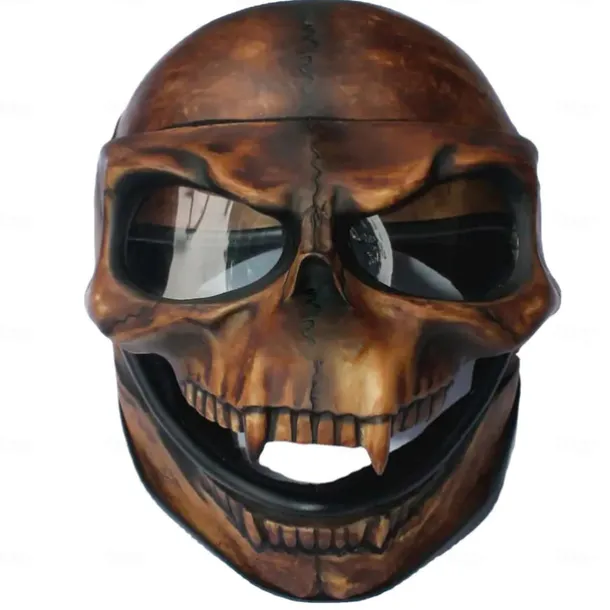 Halloween Motorcycle Skull Mask Skull Skeleton Visor With Adjustable Skeleton Helmets Motorcycle For Young People