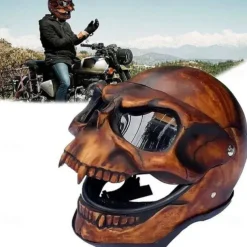 Halloween Motorcycle Skull Mask Skull Skeleton Visor With Adjustable Skeleton Helmets Motorcycle For Young People