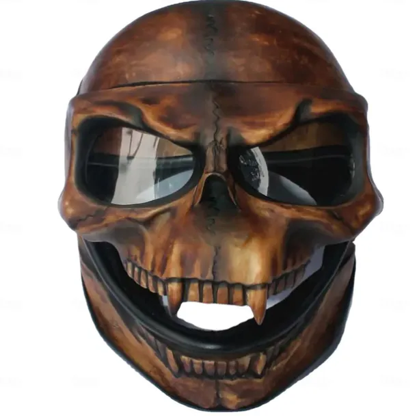Halloween Motorcycle Skull Mask Skull Skeleton Visor With Adjustable Skeleton Helmets Motorcycle For Young People