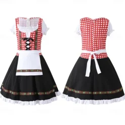 Halloween Oktoberfest Dress Costume Dirndl Oktoberfest / Beer Bavarian Cosplay Costume Wiesn Wiesn Girls' Carnival Party / Evening Traditional Style Cloth Dress Apron