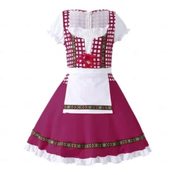 Halloween Oktoberfest Dress Costume Dirndl Oktoberfest / Beer Bavarian Cosplay Costume Wiesn Wiesn Girls' Carnival Party / Evening Traditional Style Cloth Dress Apron