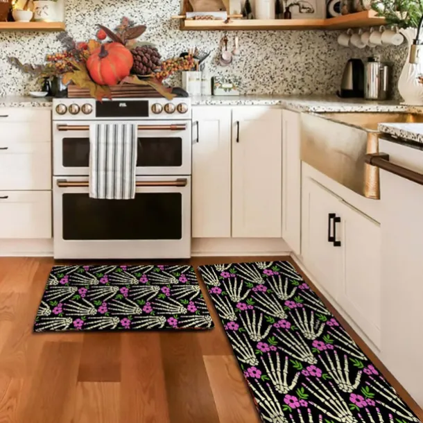 Halloween Pumpkin Area Rug Kitchen Rug Mat Non-Slip Oil Proof Floor Mat Livingroom Rug Indoor Outdoor Mat Bedroom Decor Bathroom Mat Entrance Rug Door Mat