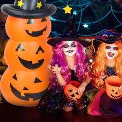 Halloween Pumpkin Balloon Inflatable Pumpkin Man Extra Large 53.1 inches (135 cm) Pumpkin Rocking Party Decoration Decoration Accessory for Home Decoration Luxury Costume School Festival Cultural