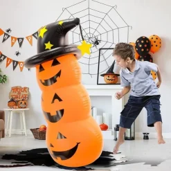 Halloween Pumpkin Balloon Inflatable Pumpkin Man Extra Large 53.1 inches (135 cm) Pumpkin Rocking Party Decoration Decoration Accessory for Home Decoration Luxury Costume School Festival Cultural