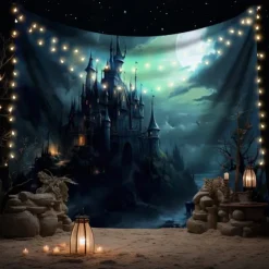 Halloween Pumpkin Hanging Tapestry Wall Art Large Tapestry Mural Decor Photograph Backdrop Blanket Curtain Home Bedroom Living Room Decoration Halloween Decorations