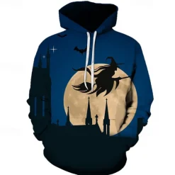 Halloween Pumpkin Hoodie Cartoon Manga Anime 3D Front Pocket Graphic For Couple's Men's Women's Adults' Halloween Carnival Masquerade 3D Print Casual Daily