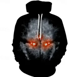 Halloween Pumpkin Hoodie Cartoon Manga Anime 3D Front Pocket Graphic For Couple's Men's Women's Adults' Halloween Carnival Masquerade 3D Print Casual Daily