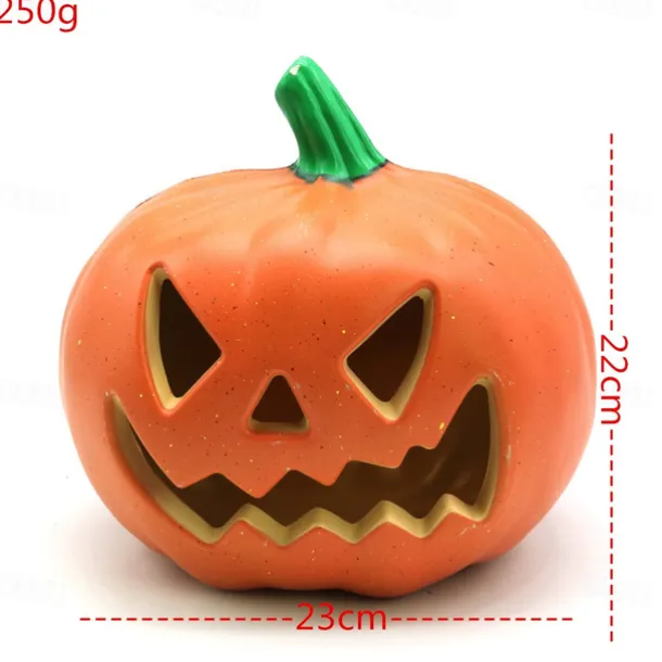 Halloween Pumpkin Shopping Mall Meichen Window Display Large Pumpkins Hollow Light-Emitting Pumpkin Lanterns Easter Scene Layout