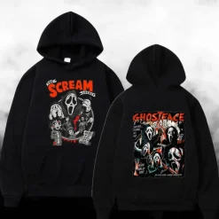 Halloween Scream Ghostface Skull Skeleton Hoodie Print Front Pocket Graphic For Couple's Men's Women's Adults' Halloween Carnival Masquerade Hot Stamping Halloween Casual Daily