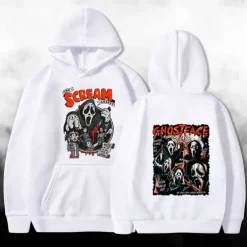 Halloween Scream Ghostface Skull Skeleton Hoodie Print Front Pocket Graphic For Couple's Men's Women's Adults' Halloween Carnival Masquerade Hot Stamping Halloween Casual Daily
