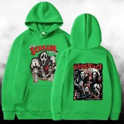 Halloween Scream Ghostface Skull Skeleton Hoodie Print Front Pocket Graphic For Couple's Men's Women's Adults' Halloween Carnival Masquerade Hot Stamping Halloween Casual Daily