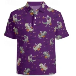 Halloween Skeleton Skull Pumpkin Hawaiian Shirts Aloha Shirt Print Halloween For Men's Adults' Halloween Carnival Masquerade 3D Print Party Halloween