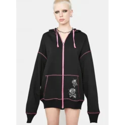 Halloween Skeleton Skull Hoodie Outerwear Zip-Up Hoodie For Men's Women's Adults' Halloween Carnival Hot Stamping Party Casual Daily