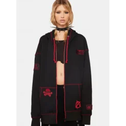 Halloween Skeleton Skull Hoodie Outerwear Zip-Up Hoodie For Men's Women's Adults' Halloween Carnival Hot Stamping Party Casual Daily