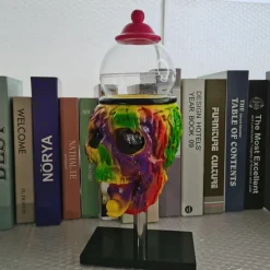 Halloween Skull Cool Bubble Gum Machine Gumball Vending Machine Dispenser Candy Skull Decorations Cool Halloween Decoration Peculiar Desktop Atmosphere Ornaments Halloween Skeleton Decoration