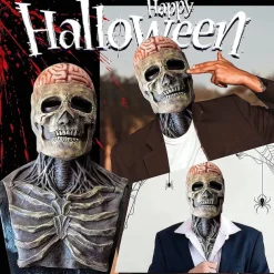 Halloween Skull Mask Resident Evil Horror Scary Realistic Horrible Full Head Skeleton Biochemical Mask For 2025 Halloween,Adults Costumes Skull Mask Indie Station Demon Zombie Skeleton Mask