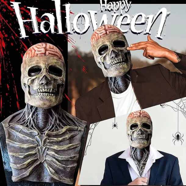 Halloween Skull Mask Resident Evil Horror Scary Realistic Horrible Full Head Skeleton Biochemical Mask For 2025 Halloween,Adults Costumes Skull Mask Indie Station Demon Zombie Skeleton Mask