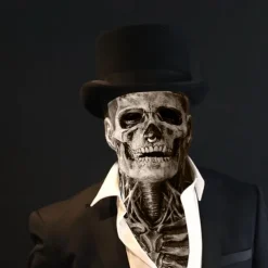 Halloween Skull Mask Resident Evil Horror Scary Realistic Horrible Full Head Skeleton Biochemical Mask For 2025 Halloween,Adults Costumes Skull Mask Indie Station Demon Zombie Skeleton Mask