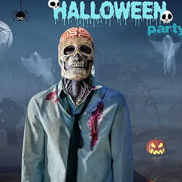 Halloween Skull Mask Resident Evil Horror Scary Realistic Horrible Full Head Skeleton Biochemical Mask For 2025 Halloween,Adults Costumes Skull Mask Indie Station Demon Zombie Skeleton Mask