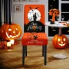 Halloween Skull Pattern Dining Chair Cover Festival Table Decor Dress-up Props For Decoration