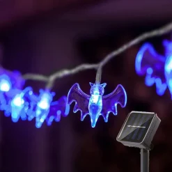 Halloween Solar String Lights Outdoor Waterproof Bat Ghost Spider Skull Hand Light 6.5m 30LEDs 8 Modes Halloween Patio Yard Garden Balcony Fence Halloween Outdoor Party Indoor Decoration