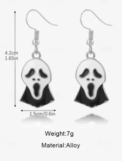 Halloween Spider Earrings with Pearl Accent - Statement Gothic Jewelry for Cosplay, Costume Parties, and Halloween Events