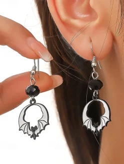 Halloween Spider Earrings with Pearl Accent - Statement Gothic Jewelry for Cosplay, Costume Parties, and Halloween Events