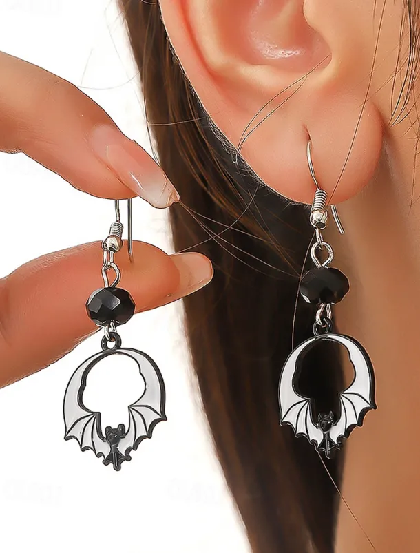 Halloween Spider Earrings with Pearl Accent - Statement Gothic Jewelry for Cosplay, Costume Parties, and Halloween Events