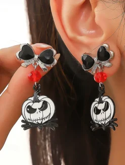 Halloween Spider Earrings with Pearl Accent - Statement Gothic Jewelry for Cosplay, Costume Parties, and Halloween Events