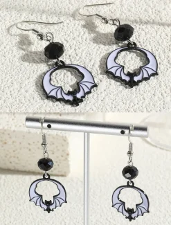 Halloween Spider Earrings with Pearl Accent - Statement Gothic Jewelry for Cosplay, Costume Parties, and Halloween Events