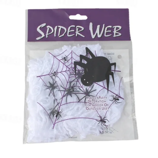 Halloween Spider Webs Decorations with Extra Fake Spiders, Super Stretchy Cobwebs for Halloween decor Indoor and Outdoor