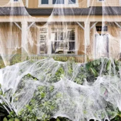 Halloween Spider Webs 2*3M with 40 Extra Fake Spiders, Super Stretchy Cobwebs for Halloween decor Indoor and Outdoor