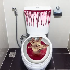 Halloween Sticker, Wizardry Blood Hand Print Horror Decoration, Wall Decal Wall Toilet Sticker Wall Decal Sticker