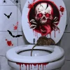 Halloween Stickers Ghost Skull Blood Splatter Bat Decor Wall Stickers for Bathroom and Toilet, Self-Adhesive Stickers