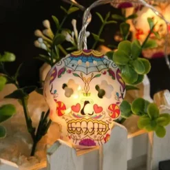 Halloween String Light Skulls Dimmable Waterproof Jack-O-Lantern Halloween Party Decoration Lights 6M 40Leds