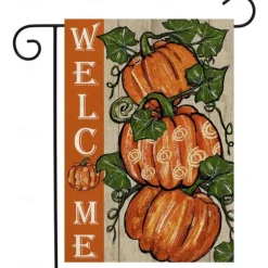 Halloween Thanksgiving Garden Flag - Double-Sided Seasonal Yard Banner for Fall Decorations - Durable and Weather-Resistant Polyester Flag for Outdoor Lawn, Porch, or Garden Decor