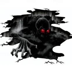Halloween Theme Series Abyss Stickers Halloween Spoof Funny Wall Stickers Halloween Skeleton Decoration