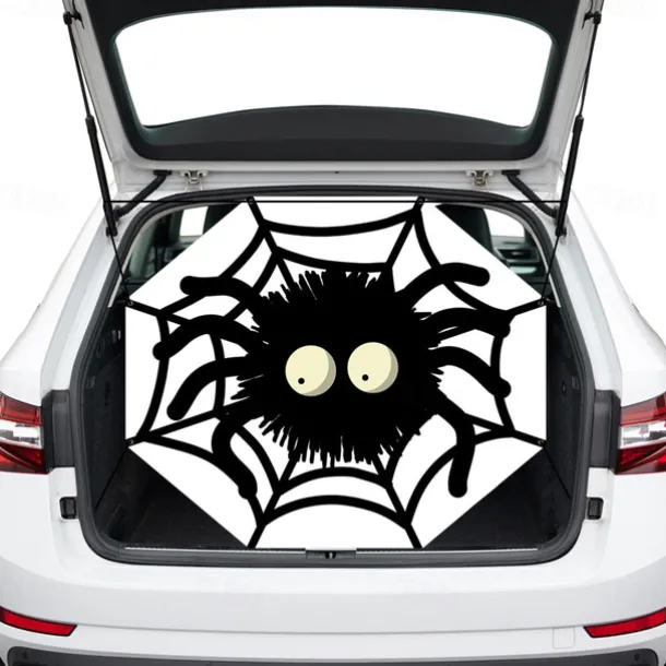 Halloween Trunk Treat Car Banner Car Decoration,Ghost Halloween Decorations Halloween Fabric Car Decoration Halloween Car Trunk Decoration Ghost Pumpkin Wall Covering