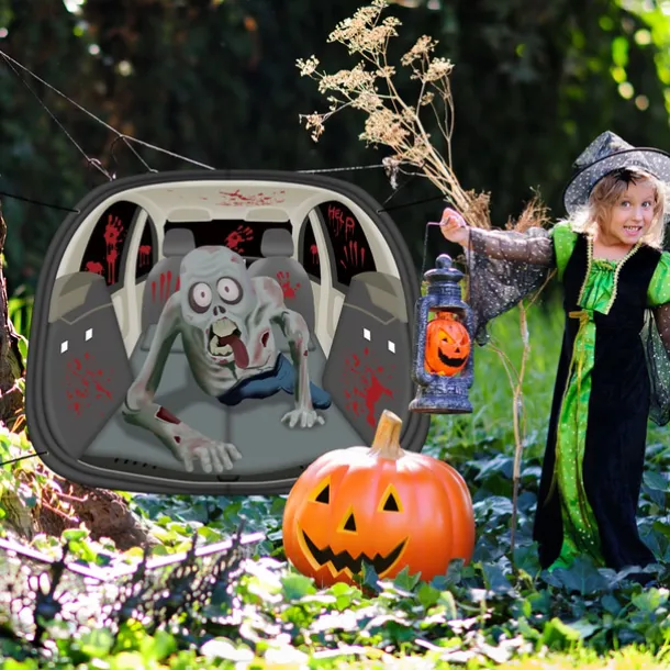 Halloween Trunk Treat Car Banner Car Decoration,Ghost Halloween Decorations Halloween Fabric Car Decoration Halloween Car Trunk Decoration Ghost Pumpkin Wall Covering