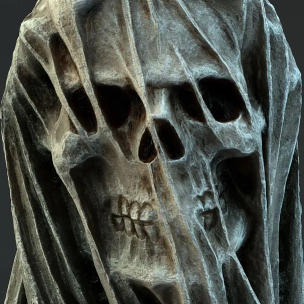 Halloween Veil Reaper Skull Home Decoration Interior Art Desktop Decoration Halloween Resin Crafts Halloween Skeleton Decoration