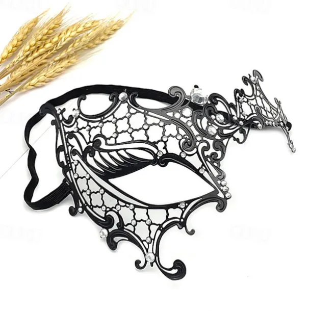Halloween Venetian Mask Columbina Carnival Mask Half Face Carnival Mardi Gras Party Masquerade Carnival of Venice Easy Halloween Costumes Dress Up