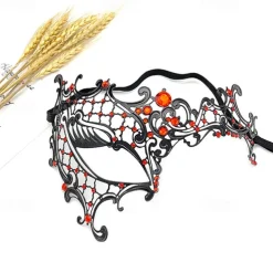 Halloween Venetian Mask Columbina Carnival Mask Half Face Carnival Mardi Gras Party Masquerade Carnival of Venice Easy Halloween Costumes Dress Up