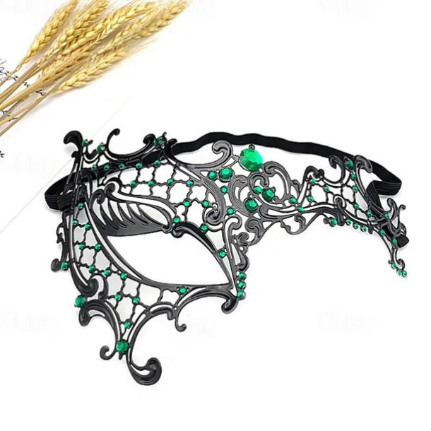 Halloween Venetian Mask Columbina Carnival Mask Half Face Carnival Mardi Gras Party Masquerade Carnival of Venice Easy Halloween Costumes Dress Up