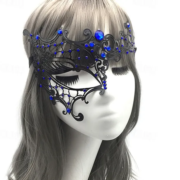 Halloween Venetian Mask Columbina Carnival Mask Half Face Carnival Mardi Gras Party Masquerade Carnival of Venice Easy Halloween Costumes Dress Up