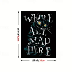 Halloween Wall Art Canvas Alice Wonderland Prints and Posters Abstract Portrait Pictures Decorative Fabric Painting For Living Room Pictures No Frame